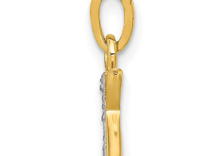 14k Yellow & Rhodium Pendants Style YC250K - Classique Jewelry Inc.