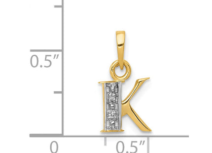14k Yellow & Rhodium Pendants Style YC250K - Classique Jewelry Inc.