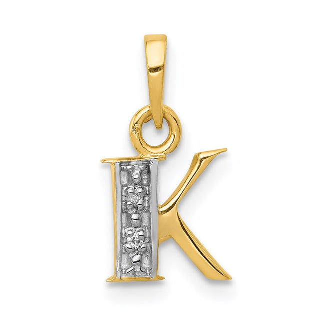 14k Yellow & Rhodium Pendants Style YC250K - Classique Jewelry Inc.