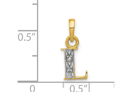 14k Yellow & Rhodium Pendants Style YC250L - Classique Jewelry Inc.