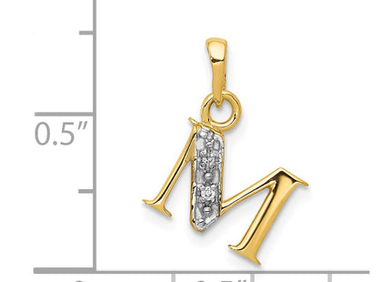 14k Yellow & Rhodium Pendants Style YC250M - Classique Jewelry Inc.