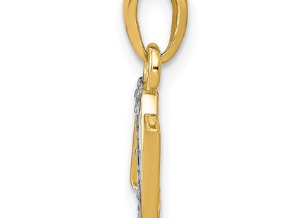14k Yellow & Rhodium Pendants Style YC250N - Classique Jewelry Inc.