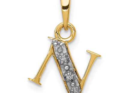 14k Yellow & Rhodium Pendants Style YC250N - Classique Jewelry Inc.