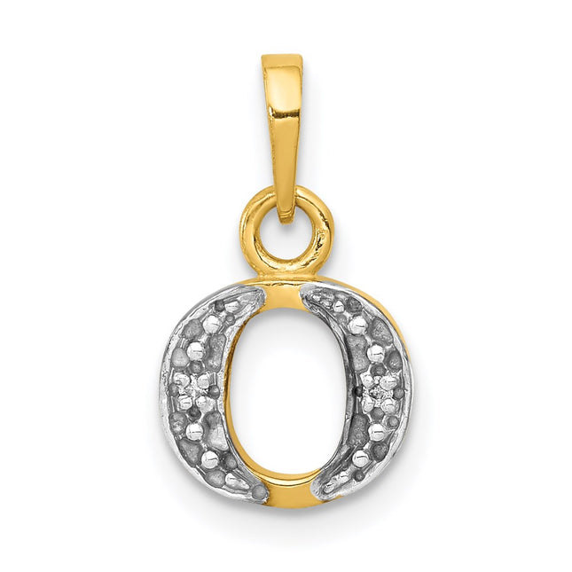 14k Yellow & Rhodium Pendants Style YC250O - Classique Jewelry Inc.