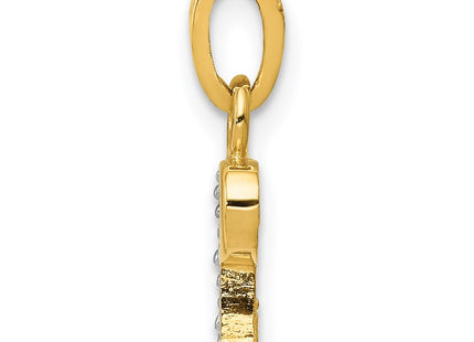 14k Yellow & Rhodium Pendants Style YC250P - Classique Jewelry Inc.