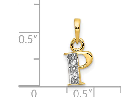 14k Yellow & Rhodium Pendants Style YC250P - Classique Jewelry Inc.
