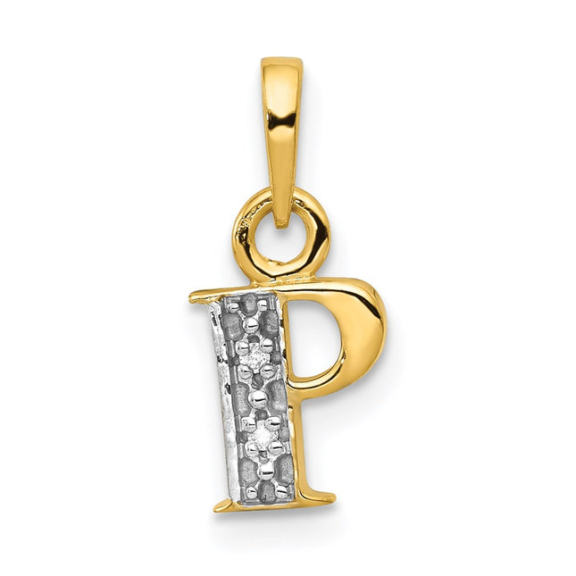 14k Yellow & Rhodium Pendants Style YC250P - Classique Jewelry Inc.