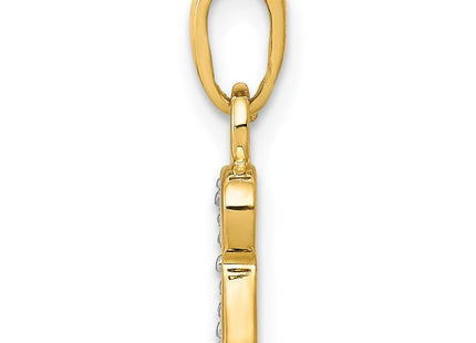 14k Yellow & Rhodium Pendants Style YC250R - Classique Jewelry Inc.