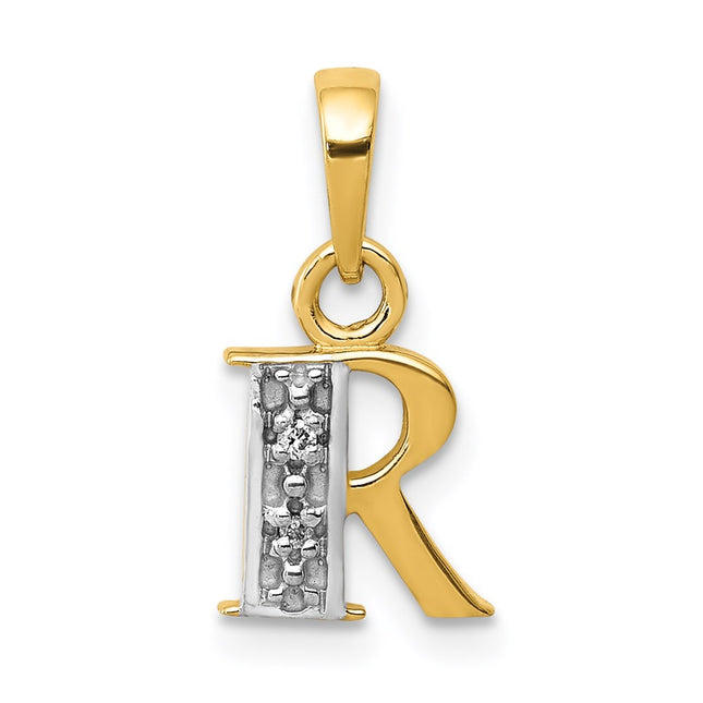 14k Yellow & Rhodium Pendants Style YC250R - Classique Jewelry Inc.