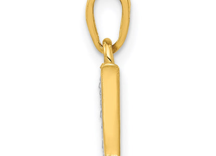 14k Yellow & Rhodium Pendants Style YC250W - Classique Jewelry Inc.