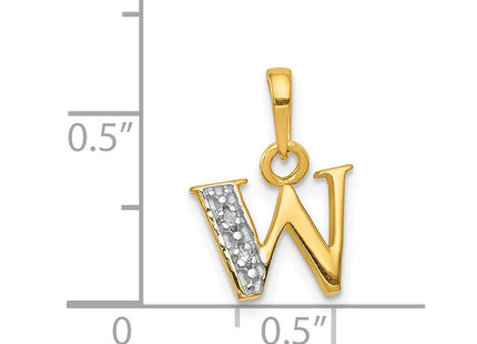 14k Yellow & Rhodium Pendants Style YC250W - Classique Jewelry Inc.