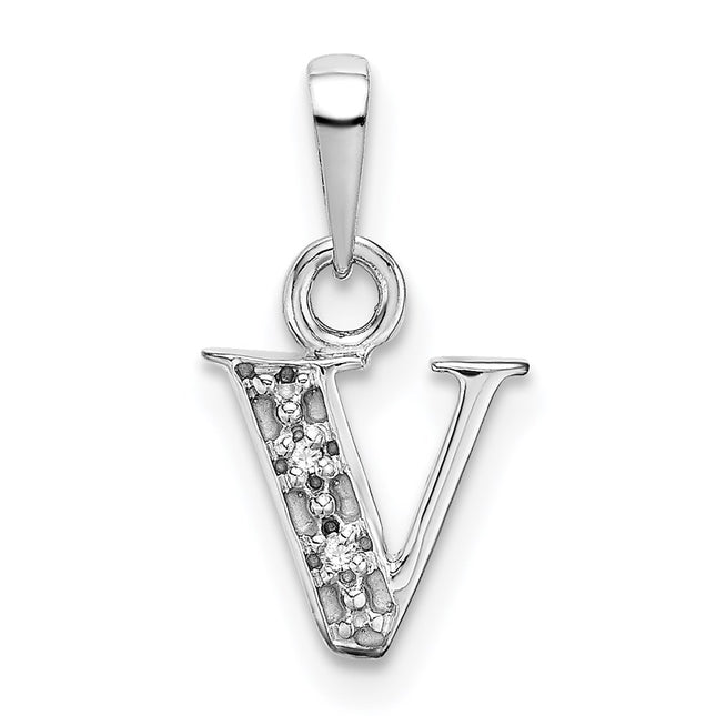 14k White Gold Pendants Style YC251V - Classique Jewelry Inc.
