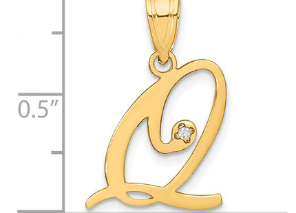 14k Yellow Gold Pendants Style YC252Q - Classique Jewelry Inc.