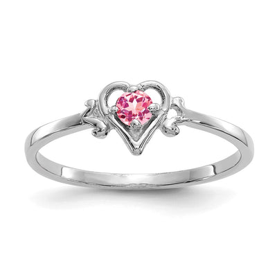 14K white gold birthstone ring