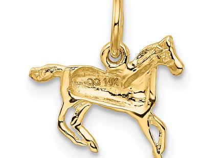 14K Polished Horse Charm, 13 x 13mm