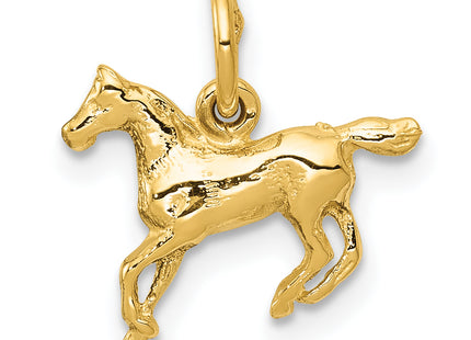 14K Polished Horse Charm, 13 x 13mm
