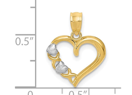 14k Yellow & Rhodium Pendants Style YC441 - Classique Jewelry Inc.