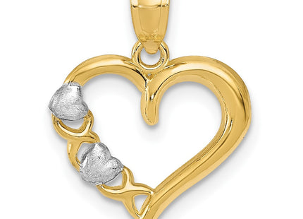 14k Yellow & Rhodium Pendants Style YC441 - Classique Jewelry Inc.