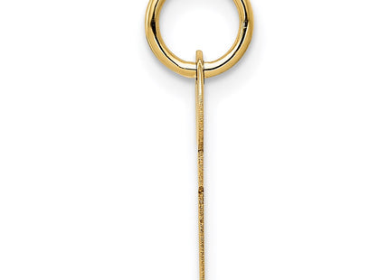 14K gold key charm, alternate view
