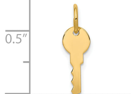 14K Polished Key Charm, 17 x 5mm