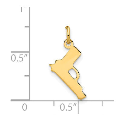 14K Pistol Charm