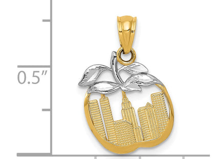14k Yellow & Rhodium Pendants Style YC498 - Classique Jewelry Inc.