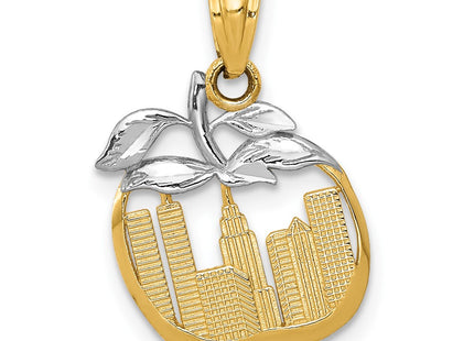 14k Yellow & Rhodium Pendants Style YC498 - Classique Jewelry Inc.