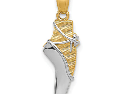 14k Yellow & Rhodium Pendants Style YC524 - Classique Jewelry Inc.