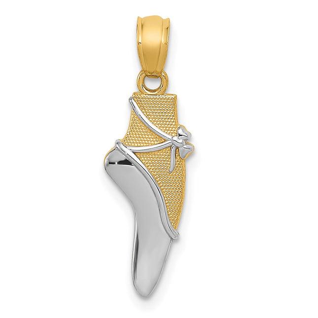 14k Yellow & Rhodium Pendants Style YC524 - Classique Jewelry Inc.