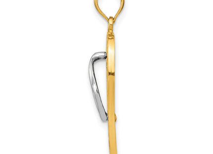 14k Yellow & Rhodium Pendants Style YC560 - Classique Jewelry Inc.