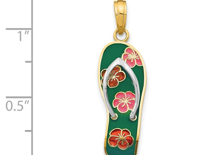 14k Yellow & Rhodium Pendants Style YC560 - Classique Jewelry Inc.