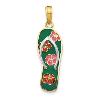 14K gold flower pendant