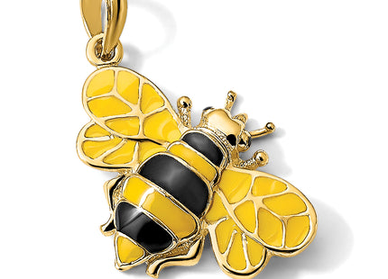 14k Enameled 3-D Bumblebee Pendant