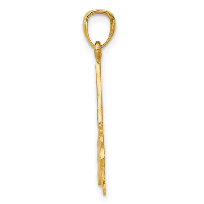 14K Hummingbird Pendant, 25 x 13mm