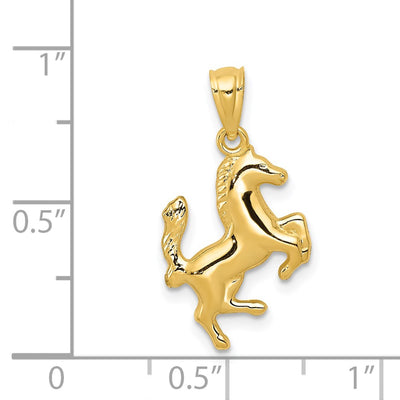 14K Trotting Horse Pendant