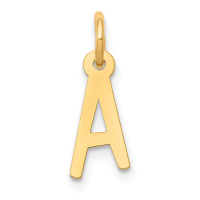 14K Small Slanted Block Letter Initial Charm