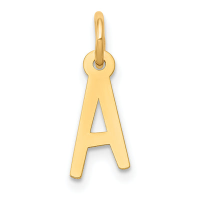 14K Small Slanted Block Letter Initial Charm