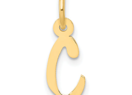 14k Small Slanted Block Letter Initial Charm
