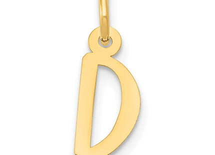 14k Small Slanted Block Letter Initial Charm