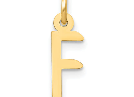14k Small Slanted Block Letter Initial Charm
