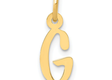 14k Small Slanted Block Letter Initial Charm