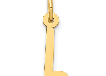 14k Small Slanted Block Letter Initial Charm