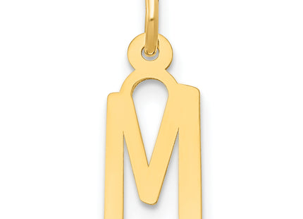 14k Small Slanted Block Letter Initial Charm
