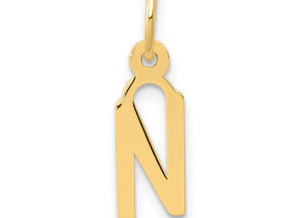 14k Small Slanted Block Letter Initial Charm
