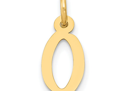 14k Small Slanted Block Letter Initial Charm