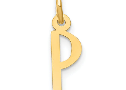 14k Small Slanted Block Letter Initial Charm