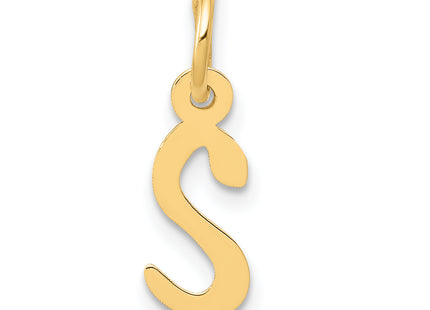 14k Small Slanted Block Letter Initial Charm