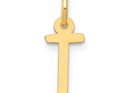 14k Small Slanted Block Letter Initial Charm