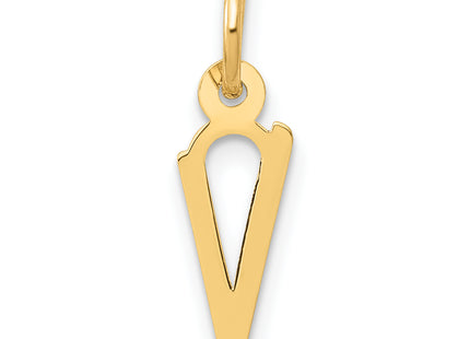 14k Small Slanted Block Letter Initial Charm
