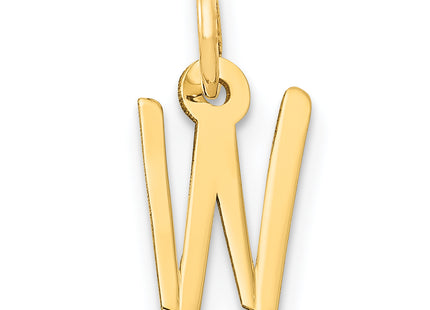 14k Small Slanted Block Letter Initial Charm